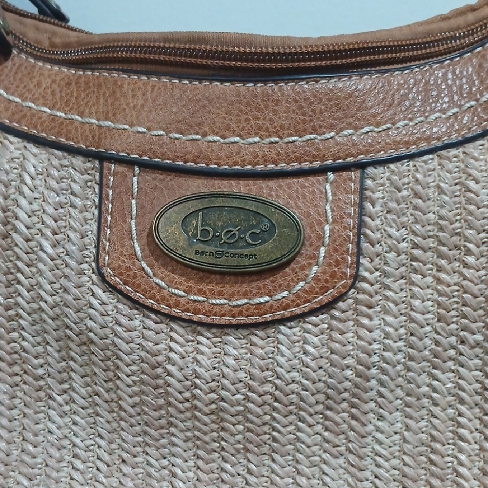 BOC Tan and Brown Women's Shoulder Bag Excellent Cond. All Man Made Materials - Picture 2 of 10